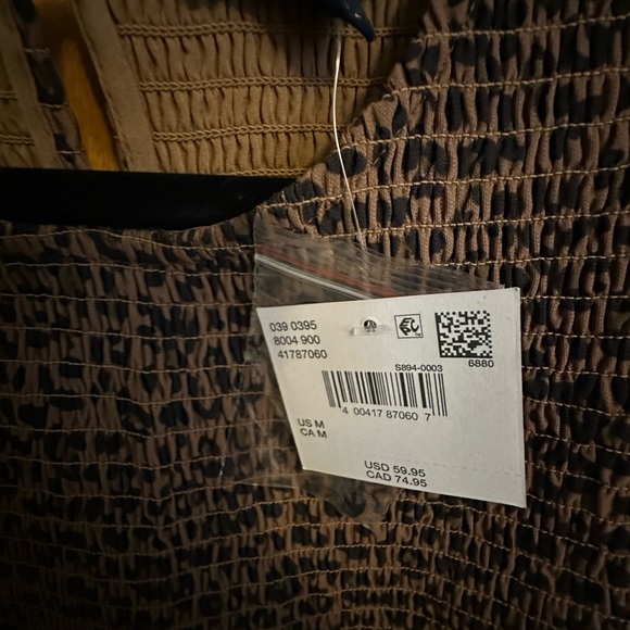 American Eagle Leopard Print Long Sleeve Dress - Picture 4 of 4